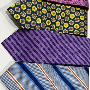 Dolcepunta set of 6 wardrobe Men's Designer Silk Ties - Multicolor